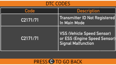 Manage TPMS DTCs